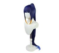 MAOMA Perruque Cosplay Anime，Ninomae Ina NIS Perruque，Long Straight Perruque，avec Filet de Cheveux Gratuit，pour Fête Carnaval Halloween Perruques(Size:Style 1)
