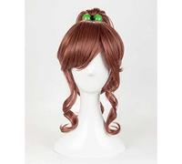 MAOMA Perruque Cosplay Anime,Sailor Moon Sailor Jupiter Perruque，Ponytail Perruque,avec Filet de Cheveux Gratuit,pour Fête Carnaval Halloween Perruques(Color:Brun Clair)