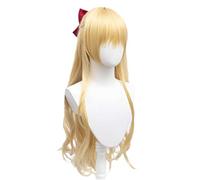 MAOMA Perruque Cosplay Anime,Sailor Moon Sailor Venus Perruque，Long Golden Perruque,avec Filet de Cheveux Gratuit,pour Fête Carnaval Halloween Perruques