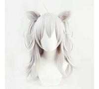 MAOMA Perruque Cosplay Anime，Shishiro Botan Perruque，Silver Anime Perruque，avec Filet de Cheveux Gratuit，pour Fête Carnaval Halloween Perruques(Size:Style 1)