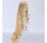 MAOMA Perruque Cosplay Anime,Shugo Chara Mashiro Rima Perruque,Long Blonde Curly Perruque,avec Filet de Cheveux Gratuit,pour Fête Carnaval Halloween Perruques(Size:Style 1)