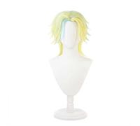 MAOMA Perruque Cosplay Anime,Tokyo Revengers Haitani Rindo Perruque,Golden Blue Mixed Color Short Perruque,avec Filet de Cheveux Gratuit,pour Fête Carnaval Halloween Perruques