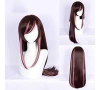 MAOMA Perruque Cosplay Anime，VTuber Kizuna AI Perruque，Brown Rose Pink Short Perruque，avec Filet de Cheveux Gratuit，pour Fête Carnaval Halloween Perruques(Size:Style 2)