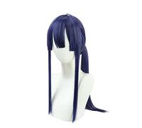 MAOMA Perruque Cosplay Anime，VTuber Nagao Kei Perruque，Dark Blue Long Perruque，avec Filet de Cheveux Gratuit，pour Fête Carnaval Halloween Perruques