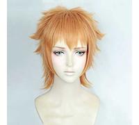 MAOMA Perruque Cosplay Anime,Welcome to The Ballroom Gaju Akagi Perruque,Orange Short Perruque,avec Filet de Cheveux Gratuit,pour Fête Carnaval Halloween Perruques