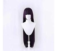 MAOMA Perruque Cosplay pour Sailor Moon Rei Hino Sailor Mars Cosplay Perruque,Anime Perruque Cosplay Anime Wig Homme Femme Cosplay Perruques Déguisements Halloween Dark Purple Long Straight wig