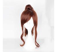 MAOMA Perruque Cosplay pour Sailor Moon Sailor Jupiter Cosplay Perruque,Anime Perruque Cosplay Anime Wig Homme Femme Cosplay Perruques Déguisements Halloween Brown Ponytail wig