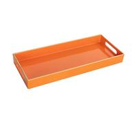 MAONAME Plateau de courtoisie rectangulaire en plastique avec poignées, plateau de salle de bain pour réservoir de toilettes, comptoir d'évier, 35,1 x 15,2 x 4 cm