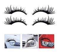 MaoNativey 2 Paires Autocollants De Phares De Voiture Noir Voiture Cils Car-Styling Autocollant Décoratif Autocollant De Carrosserie Décoratif