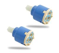 MaoNativey 2PCS Cartouche Céramique 35mm - Rechange pour Mitigeur de Robinet à Levier Unique, Cartouche Interne pour Lavabo et Cuisine, Anti-Fuite et Durable