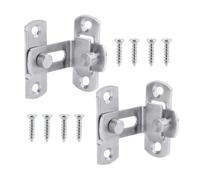 MaoNativey Angle Droit Serrure de Porte Verrou 2 pièces 90 Degrés Verrou Porte Grange Coulissante loquet de Porte à Angle Droit Inoxydable Loquet Coulissante Minuscule Boulon de Porte avec Vis