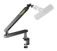 MAONO Bras micro BA92 Noir - Bras micro low profile avec passe-câbles intégré pour bureau organisé, pince de bureau incluse, réglable 360° - Idéal podcast, streaming et télétravail