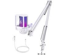 Maono Gamerwave Dgm20S Microphone De Jeu Usb Avec Réduction Du Bruit Micro À Condensateur Micro Rvb Pour Les Jeux Streaming Pc Enregistrement Sur Ordinateur Portable.Dgm20S-White.