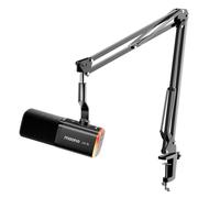 MAONO PD100WS Microphone sans Fil/USB, Micro Gaming PC Dynamique avec Bras Articulé, Réduction de Bruit à 3 Niveaux, RGB et EQ Logiciel. Conçu pour Le Streaming, Le Podcast et l’Enregistrement Vocal