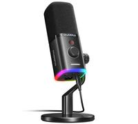MAONO USB/XLR Micro Gaming pour Streaming, Podcasting et l'enregistrement. Microphone Dynamique avec Double Réduction de Bruit, Contrôle Logiciel et RGB. Compatible PC, PS4/PS5, Consoles de Mixage