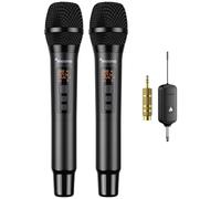 Maono WM760 A2 - Système de Microphone sans Fil avec 2 Microphones et récepteur, Noir