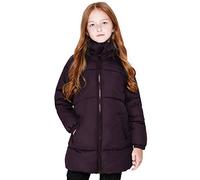 maoo garden Girls Winter Long Puffer Lightweight Coat Thick Padded Soft Fleece Jacket with Hood (Veste polaire épaisse et rembourrée avec capuche) 817 Pourpre 7-8Y