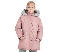 maoo garden Manteau Hiver Fille - 8-14 ans Parka veste enfant fille de Ski Épais avec Capuche en Fausse Fourrure et Revêtement Imperméable pour Grands Rose 13-14 ans