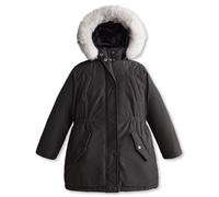 maoo garden Manteau Hiver Fille - 8-14 ans Parka veste enfant fille de Ski Épais avec Capuche en Fausse Fourrure et Revêtement Imperméable pour Grands Noir 13-14 ans