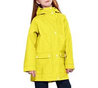 maoo garden Veste de pluie pour filles Imperméable pour enfants Doublure florale légère Coupe-vent de printemps Jaune 5-6Y