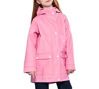 maoo garden Veste de pluie pour filles Imperméable pour enfants Doublure florale légère Coupe-vent de printemps Rose 13-14Y