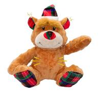 MAOOOOB Ours de Noël pour chien - Jouets en peluche pour chien avec papier froissé - Jouets interactifs en peluche pour chiots et chiens de petite taille - Nettoyage des dents et soulagement de