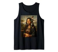 Maori Mona Lisa Célèbre Peinture Art Parodie Renaissance Débardeur