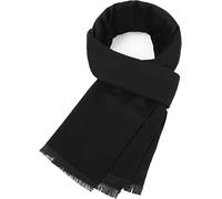 MAOSHYMS Écharpe d'Hiver Homme,ECharpe TricotéE D'Hiver,Tricoté Foulard Style Classique Echarpes Chaude pour les Hommes 180 x 30 cm (noir)