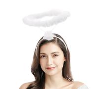 MAOSHYMS Serre tête Auréole blanc,Auréole d'ange,Bandeaux Ange Halo,Accessoire d'Halloween pour Homme et Femme Ailes de Princesse Ange Costume Accessoires Halloween Carnaval Cosplay Party Fête