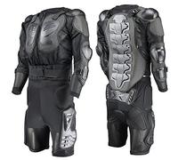 MAOTN Ensemble Armure de Pierre Moto pour Hommes, Plastron Moto + Pantalon Pad, Garde Corps Protection Dorsale,Ski, Patinage, Skateboard vêtements de Tenue Cross VTT de Course,Black,M