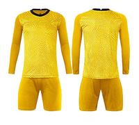MAOTN Ensemble de Maillot de Gardien de But de Football Adulte,kit de vêtements de Sport d'entraînement de compétition, Chemise de Gardien de But pour Hommes en Plein air,Yellow1,160