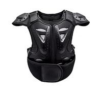 MAOTN Gilet de Protection Armure Moto pour Enfants,Protecteur de Poitrine/Colonne vertébrale Pare Pierre Moto Cross,adapté Tenue Cross Plastron pour Patinage et Sport Karting,Black,S