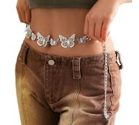 Maouira ChaîNe De Ventre De Papillon ChaîNe D'Estomac ChaîNe De Taille De Papillon Ceinture Y2K ChaîNe De Corps en Couches ChaîNe De Pantalon ChaîNe De Jupe Ceinture De Jeans ChaîNe De Ventre De