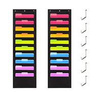 MaoXinTek Tableau de Poche, Porte-Revue Document Mural, Rangement Magazine Tissu Oxford, Support Bureau pour bureau, à l'école ou à la maison, 20 Pockets