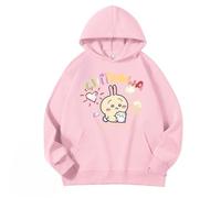 MAOXITCATY Sweat à Capuche animé pour Enfants d'automne, Nouvelle arrivée, Hauts Amples pour garçons et Filles, Sweat-Shirts Mignons à Capuche,Rose,130cm