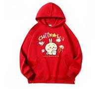 MAOXITCATY Sweat à Capuche animé pour Enfants d'automne, Nouvelle arrivée, Hauts Amples pour garçons et Filles, Sweat-Shirts Mignons à Capuche,Rouge,110cm