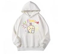 MAOXITCATY Sweat à Capuche animé pour Enfants d'automne, Nouvelle arrivée, Hauts Amples pour garçons et Filles, Sweat-Shirts Mignons à Capuche,Blanc,140cm