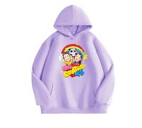 MAOXITCATY Sweat à Capuche pour Enfants, Un Hoodie dessiné de Motifs de Dessin animé, Chaud et Confortable avec des Poches, idéal pour Les garçons comme pour Les Filles.,Violet,150cm