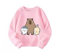 MAOXITCATY Sweat-Shirts pour Enfants à col Rond, Sweat-Shirts avec imprimé Cartoon Mignon, adaptés aux élèves de l'école Primaire,Rose,110cm
