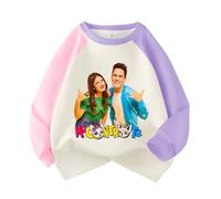 MAOXITCATY Sweat-Shirts pour Enfants en Coton de Couleur Pastel, imprimés, Manches Longues, pour garçons et Filles, âge 3-10 Ans,Style 1,150cm