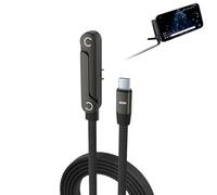 MAOYING Câbles de charge rapide avec support, charge rapide de 240 W avec support de téléphone portable intégré, Câble de charge de type C tressé de 1,5 m pour smartphones, tablettes