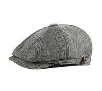 MAOZIm Casquette octogonale Hommes Printemps et été Mince Lin Respirant Casquette à visière rétro béret décontracté