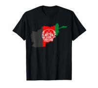 Map Afghanistan Flag Proud Afghani Afghanistan Map T-Shirt Noir Unisex Adulte S Classic Light Col Ras Du Cou Manche courte Coupe classique T-shirt