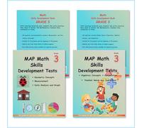 MAP Math Skills Development Tests: Comprehensive Guide to Algebra, Number Sense, Geometry, and More (Grades 3-4)