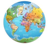 Map of Europe 1000 Pièces Puzzle Rond Cadeau Irrégulière Puzzle Circulaire Difficile Classiques 1000pcs (67.5x67.5cm)