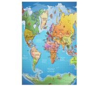 Map of Europe Puzzle De 1000 Pièces Puzzle en Bois pour Enffourmis Adultes, Puzzle en Matériau Recyclé De Qualité Supérieure (78×53cm)