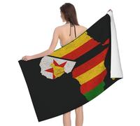 Map Outline of Africa Print Bay Serviette de bain grande taille, 142 x 81 cm, très absorbante, séchage rapide, douce