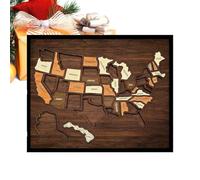Map Puzzle - 32x25x2cm Commemorative National Board Wall Decor | Wood Country Map for Travel | for Bedroom Apartment Living Room Dorm Office Family Couples