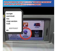 MAP UPDATE SAT NAV RENAULT TOMTOM CARMINAT LIVE ver 11.25 2024/2025 SPEEDCAM NOUVEAU