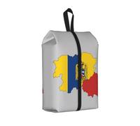 Map01 Sac de rangement pour chaussures de voyage imperméable et portable Motif drapeau de la Roumanie, 1 pièce., One Size, Fermeture éclair, avec une sangle tissée sur le dessus